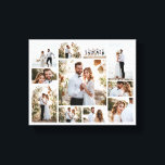 Elegante moderne minimale Foto Collage einfach sau Leinwanddruck<br><div class="desc">Eleganter moderner minimaler Foto Collage einfache Linien Familiengeschenkdruck.</div>