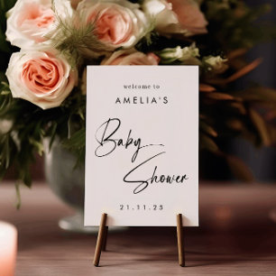 Elegante moderne Minimalistische Begrüßungswaage Poster