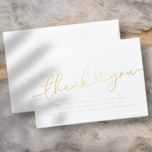 Elegante moderne Minimalistische einfache Hochzeit Folienkarte (Von Creator hochgeladen)