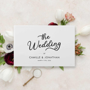 Elegante Moderne Minimalistische Hochzeit Gästebuch