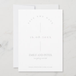 Elegante moderne Minimalistische Hochzeit Save The Date