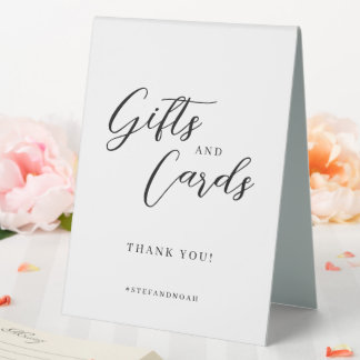 Elegante moderne Minimalistische Hochzeitsgeschenk Tischaufsteller