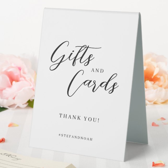 Elegante moderne Minimalistische Hochzeitsgeschenk Tischaufsteller (In Situ (Hochzeit))