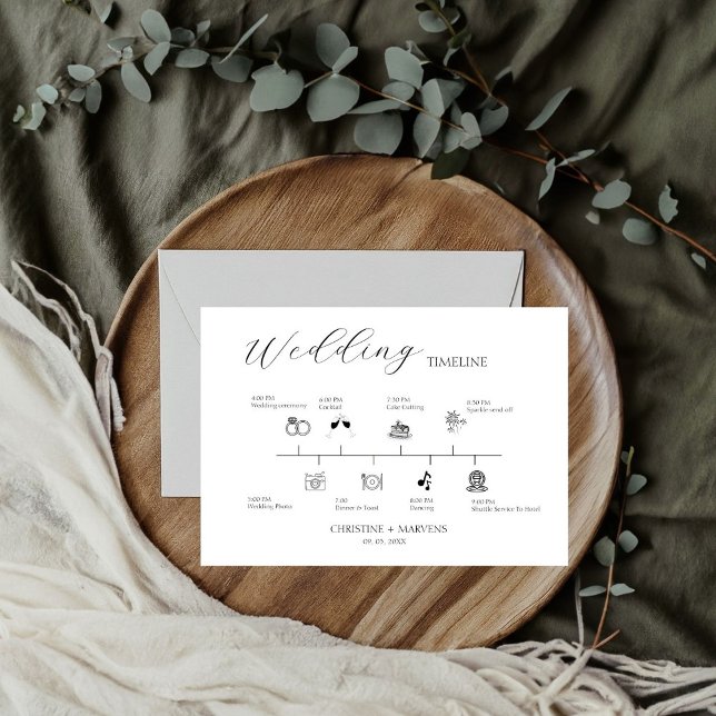 Elegante moderne Minimalistische Hochzeitzeitsszen RSVP Karte (Von Creator hochgeladen)