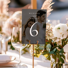 Elegante Moderne Minimalistische Kalligraphie Hoch Tischnummer