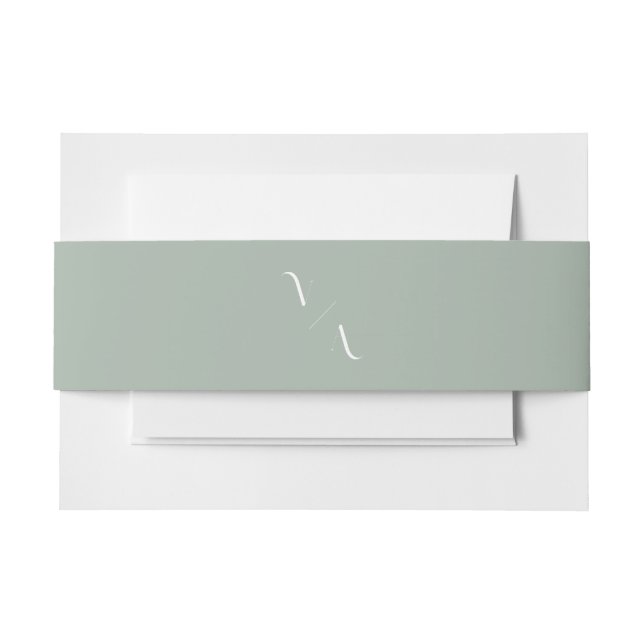 Elegante moderne Minimalistische Monogramm-Hochzei Einladungsbanderole (Vorderseite Beispiel)