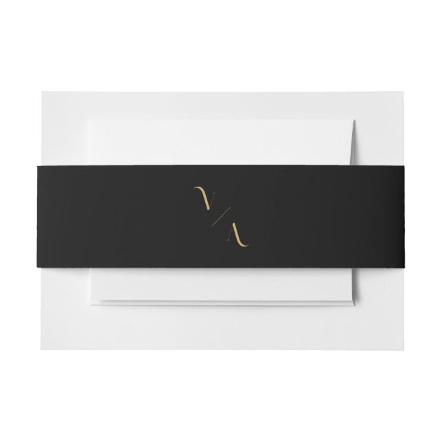 Elegante moderne Minimalistische Monogramm-Hochzei Einladungsbanderole (Vorderseite Beispiel)
