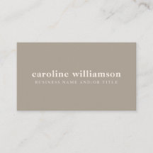 Elegante Moderne Minimalistische Rustikale Taupe
