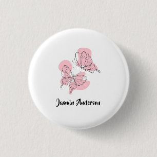 Elegante moderne minimalistische Schmetterlinge Button