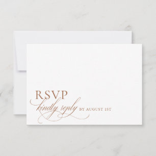 Elegante moderne Minimalistische Skripthochzeit RSVP Karte