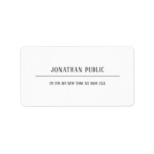 Elegante moderne Minimalistische Template-Adresse Adressaufkleber