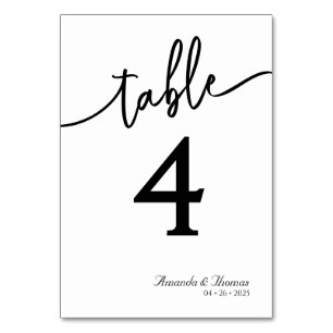 Elegante moderne minimalistische Tischkarte Tischnummer