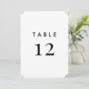 Elegante moderne minimalistische Tischnummerkarten