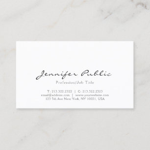Elegante moderne Minimalistische Typografie-Skript Visitenkarte