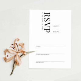 Elegante moderne minimalistische UAWG-Antwortkarte RSVP Karte