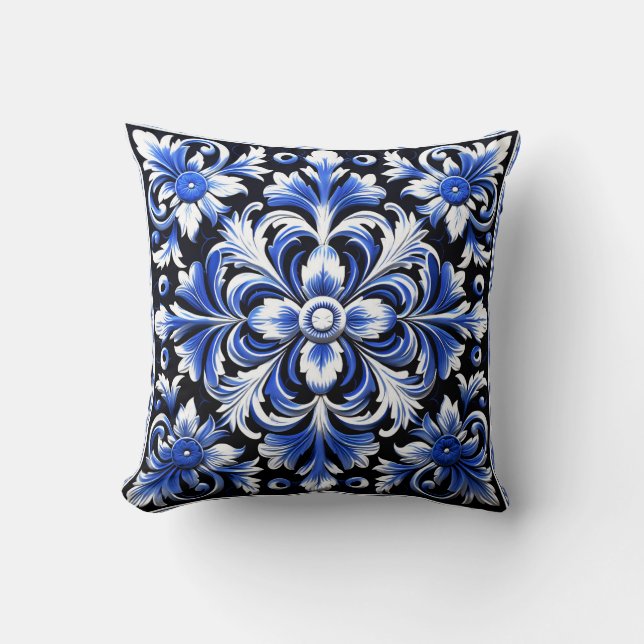Elegante Moderne Moderne Verzierte Klassik Kissen (Vorderseite)