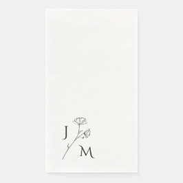 Elegante Moderne Monogramm-Hochzeit Serviette