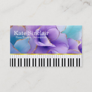 Elegante Moderne Musik Beruflich Piano Lehrer Visitenkarte