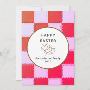 Elegante moderne Muster Frohe Ostern Foto Feiertagskarte