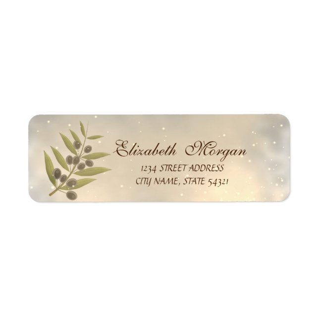 Elegante moderne Niedliche Zweigstelle Olive (Vorne)