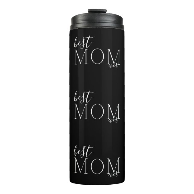 Elegante Moderne Onyx beste MAMA je geteert Thermosbecher (Vorderseite)