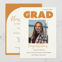 Elegante moderne orangene Schreibmaschinenschrift 