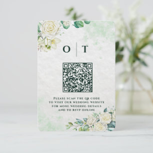 Elegante moderne organische Hochzeitseinlagekarte Begleitkarte