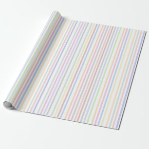 Elegante, moderne, pastellfarbene Streifen Geschenkpapier