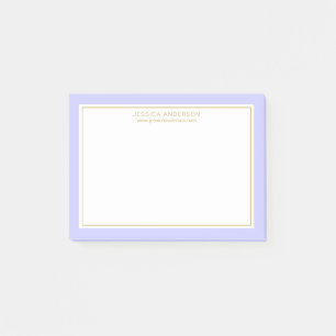 Elegante moderne Periwinkle Goldgrenze Personalisi Post-it Klebezettel