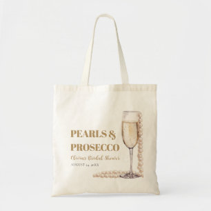 Elegante moderne Perlen und Prosecco-Brautparty Tragetasche