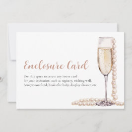 Elegante, moderne Perlen und Prosecco Umschließung Einladung