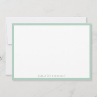 Elegante moderne Pistachio-Grenz-Karte Mitteilungskarte