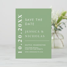 Elegante Moderne Pistachio Minimalistisch Wedding