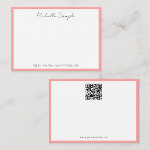 Elegante moderne QR-Code-Typografie-Schriftzug Mitteilungskarte