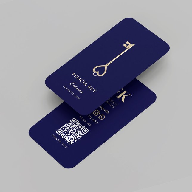 Elegante Moderne Realtor Real Anwesen Mitternacht  Visitenkarte (Elegant Modern Realtor Real Estate Midnight Blue Business Card
)