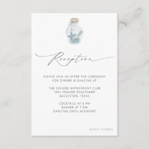 Elegante, moderne Rezeption für Hochzeiten Begleitkarte