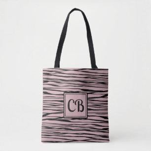 Elegante Moderne rosa Grau Abstrakte Kunst, Mit Mo Tasche