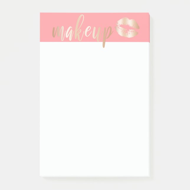 Elegante, moderne Rose aus Kupfer, goldene Lippen  Post-it Klebezettel (Vorderseite)