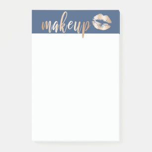 Elegante, moderne Rose aus Kupfer, goldene Lippen Post-it Klebezettel
