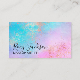 Elegante, moderne Rose Gold Aquarell-Künstler Visitenkarte