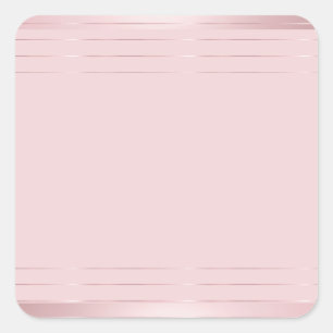 Elegante moderne Rose Gold Blank Template Trendy Quadratischer Aufkleber