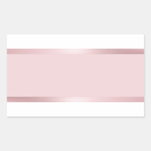 Elegante moderne Rose Gold Blank Template Trendy Rechteckiger Aufkleber