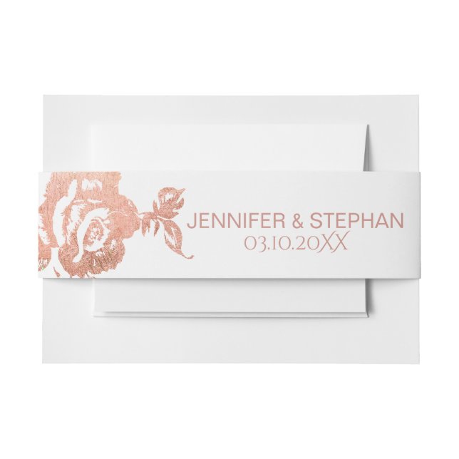 Elegante Moderne Rose Gold Floral Bly Band (Vorderseite Beispiel)