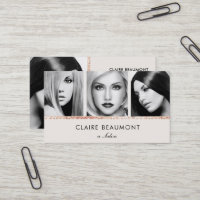 Elegante Moderne Rose Gold-Sequin Salon 3 Fotokart