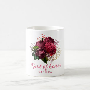 Elegante, moderne Rose, goldene Trauzeugin Kaffeetasse
