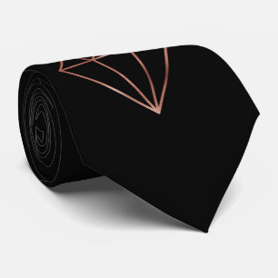 elegante, moderne Rose, goldschwarz Krawatte