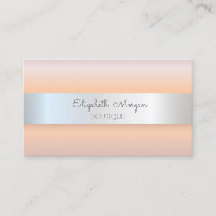 Elegante moderne Roségold- und Silberstreifen Visitenkarte