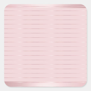 Elegante moderne roségoldene leere Vorlage trendy Quadratischer Aufkleber