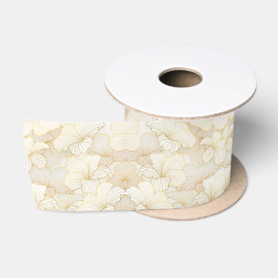 Elegante, moderne Sammlung von weißer Blumen Satinband