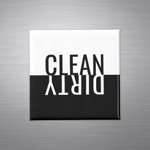 Elegante moderne saubere schmutzige Schwarz-weiße Magnet